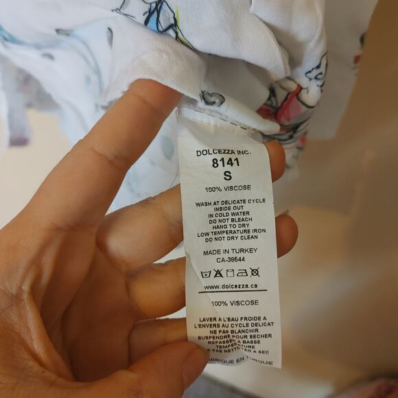 Dolcezza Size Small S Fashion Woman Button Up 3/4 Sleeve Top Soft Viscose - Picture 9 of 10